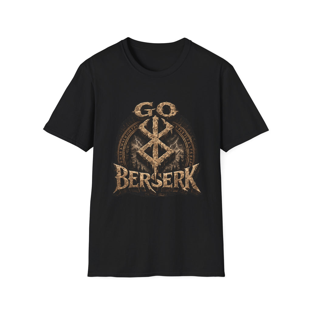 ⚔️🔥 Go Berserk - Unisex Softstyle Black Viking T-Shirt