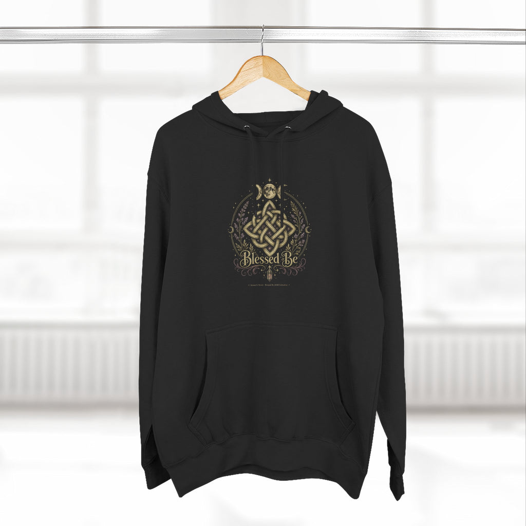 Witch's Knot 'Blessed Be' Hoodie - Black Fleece Pullover