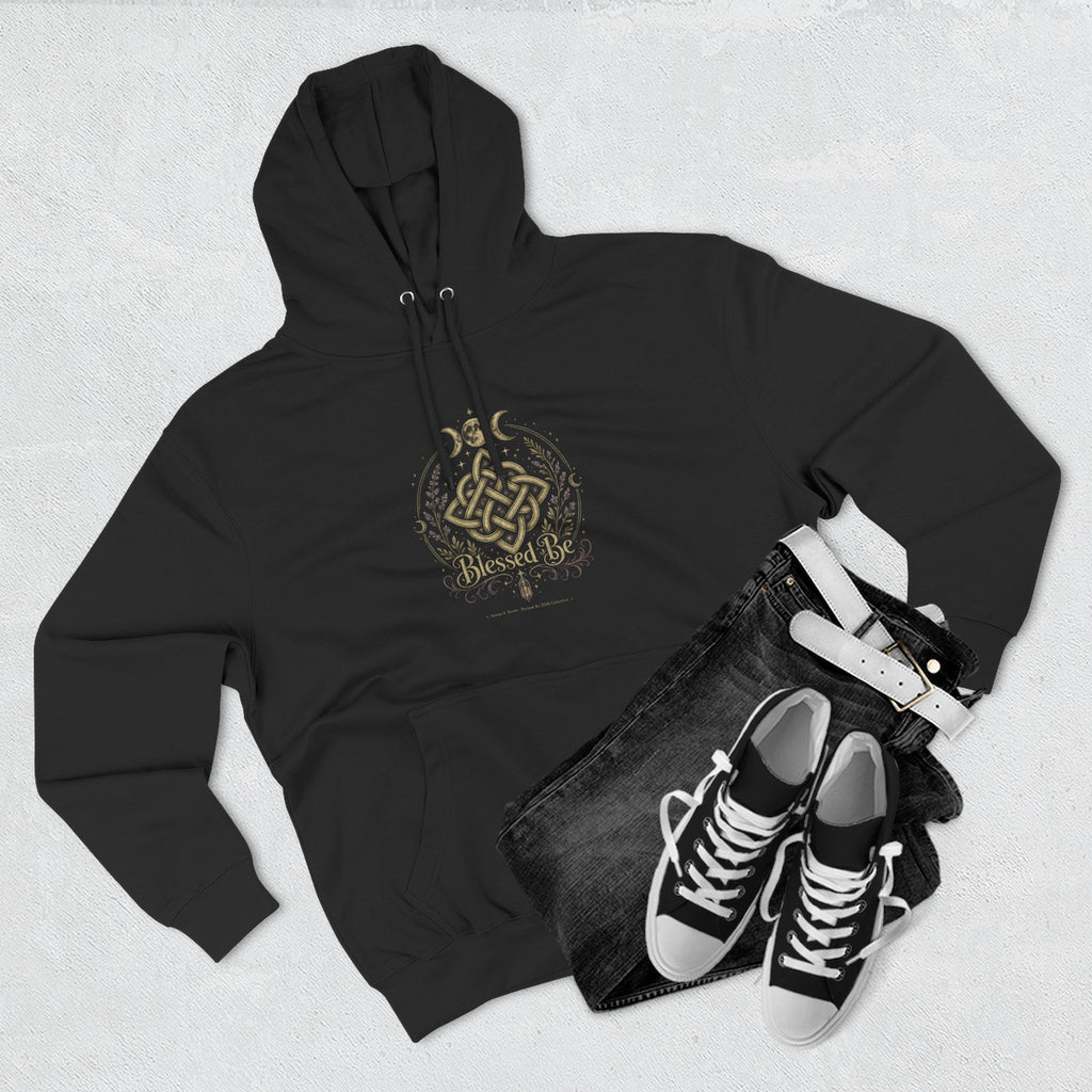 Witch's Knot 'Blessed Be' Hoodie - Black Fleece Pullover