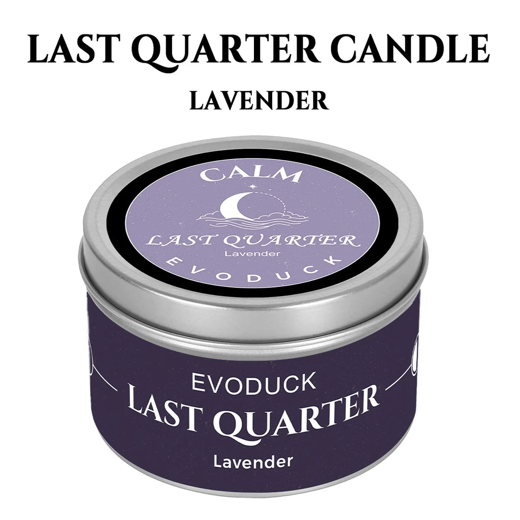1pc New Moon Scented Candles Crystal Energy Candles 3oz Soy Wax Scented Candle Black Tin with Black Crystal Chips Witchcraft Rituals