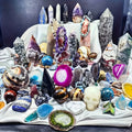 1lb-3lb Crystal Gift Box-Mixed Raw Stone, Tower, Sphere, Carving