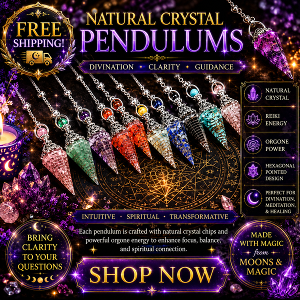 Natural Crystal Dowsing Pendulum Reiki Stone Chips Orgone Pendulums for Spiritual Divination