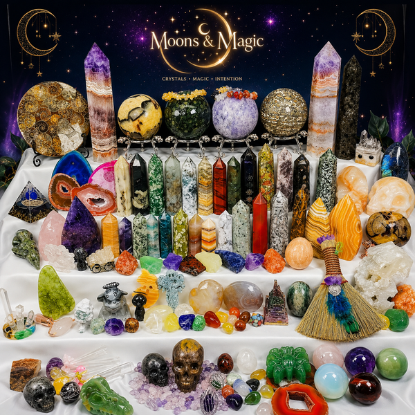 ✨ The Enchanted Crystal Collection — Natural Stone Crystal Kit ✨1lb-3lb Crystal Gift Box-Mixed Raw Stone, Tower, Sphere, Carving