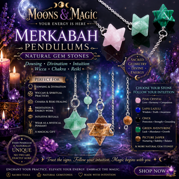 🌙 Natural Gem Stones Merkabah Pendulums for Dowsing Divination Wicca Chakra Reiki Pink Crystal Lapis Lazuli Onyx Pendant