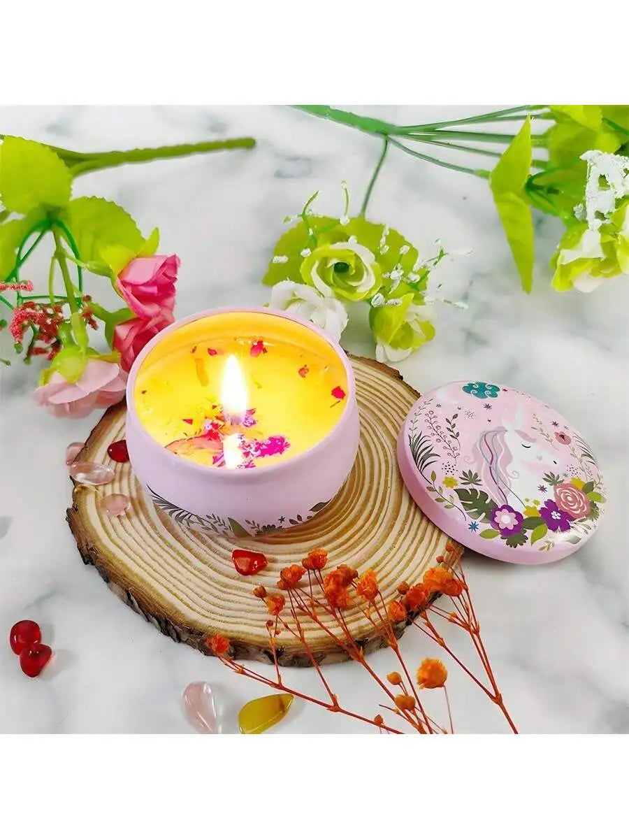 4 cans/set of hot melt wax aromatherapy set, homemade soy candle cup, flower candles for wedding and holiday decoration 4.4oz