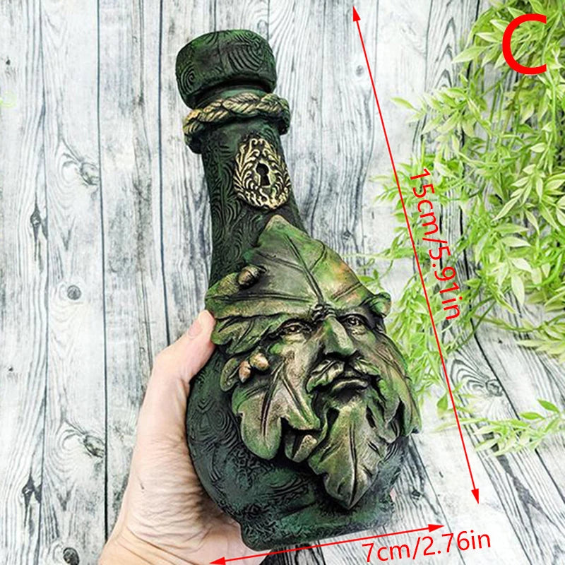 Witch Bottle Celestial Decorative Moon Potion Jar Gothic Decorative Witchcraft Sculpture