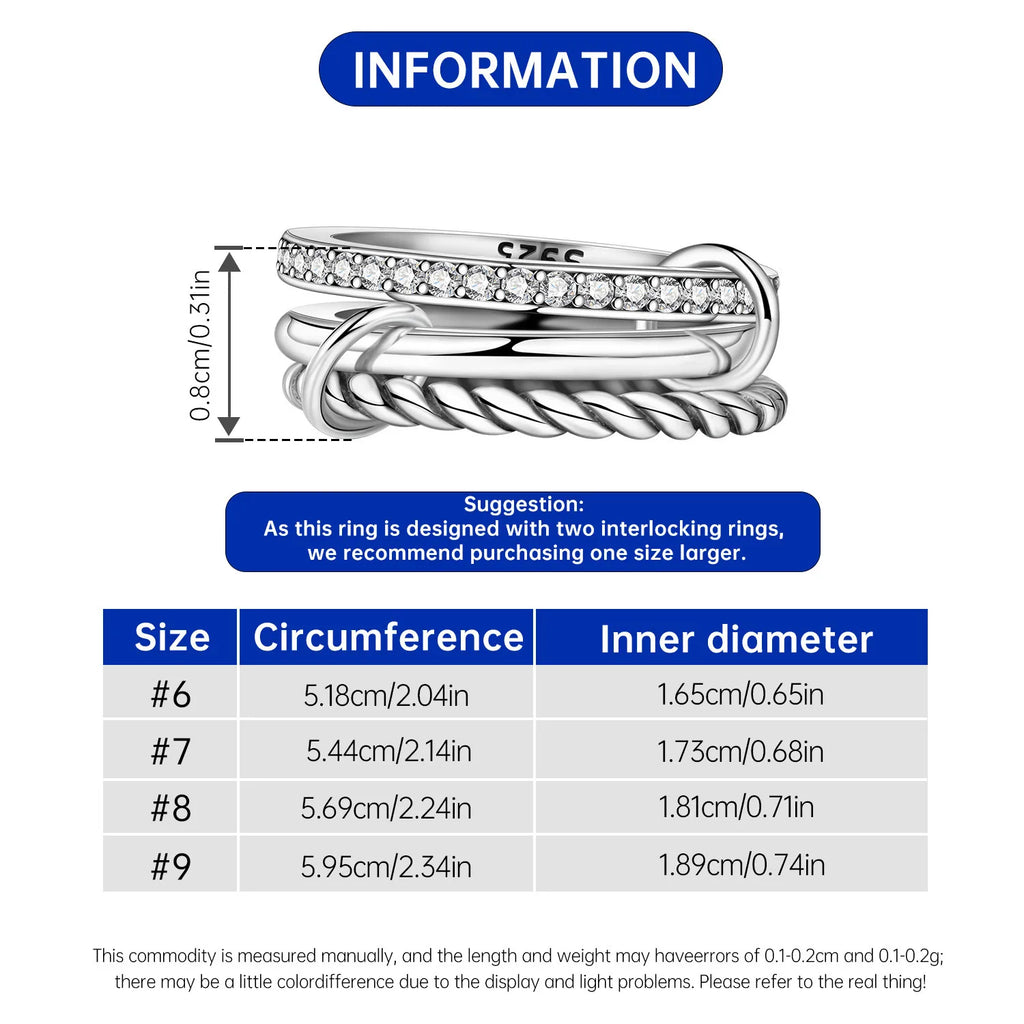 S925 Sterling Silver Vintage Pattern Closed Ring For Women