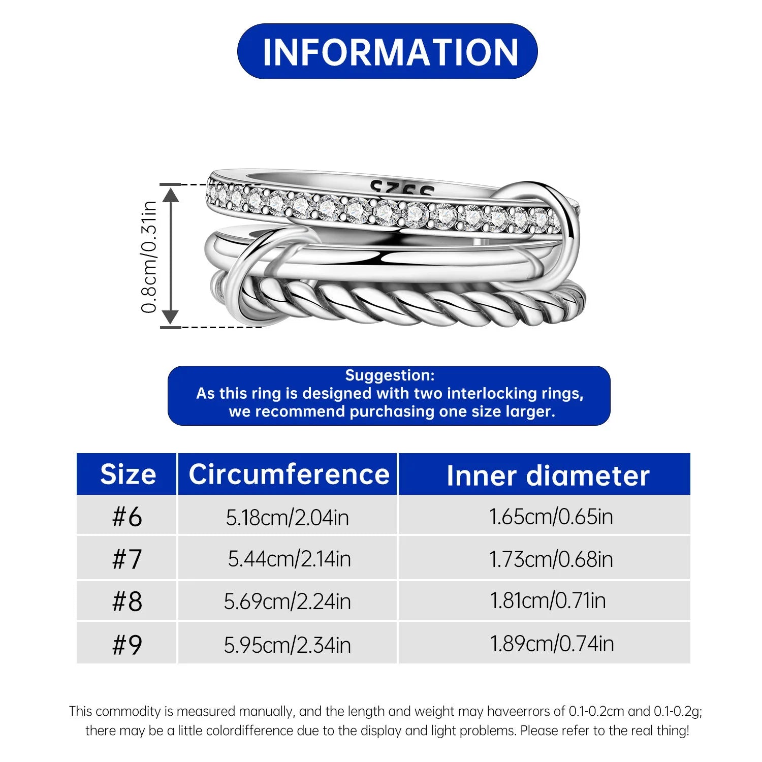 S925 Sterling Silver Vintage Pattern Closed Ring For Women