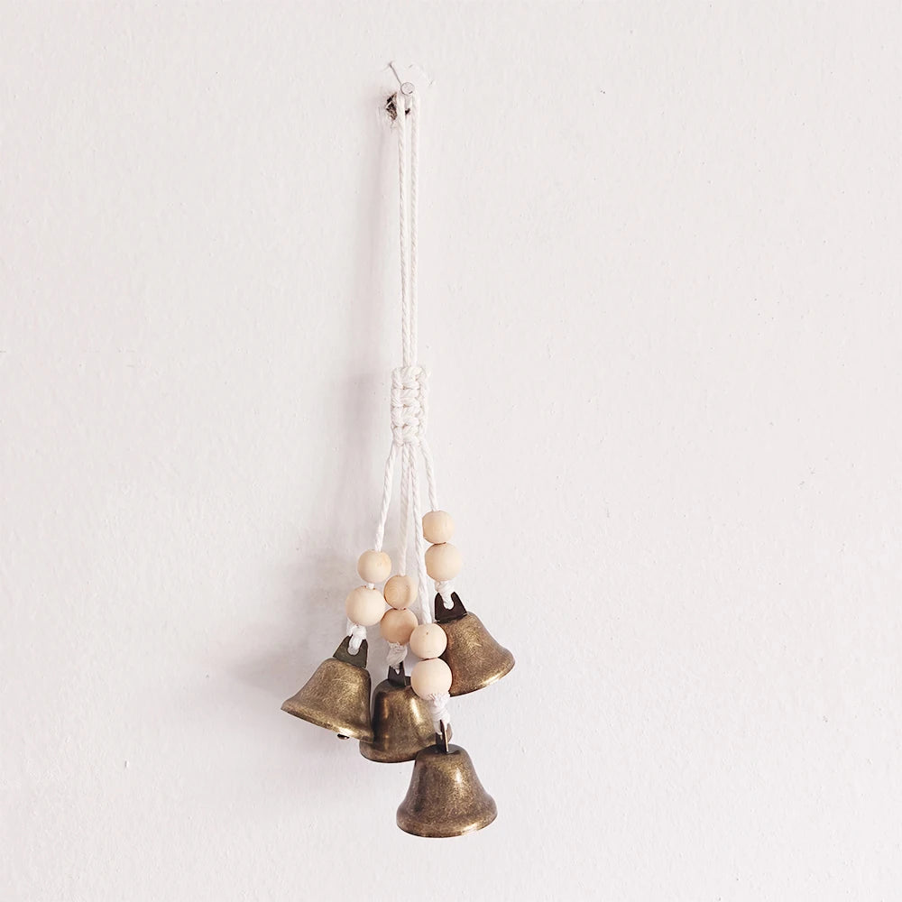 White Hanging Witch Bells for Door Protection Wiccan Pagan Decor Evil Ward & Negative Energy Shield  Handmade Folk Magic Charm