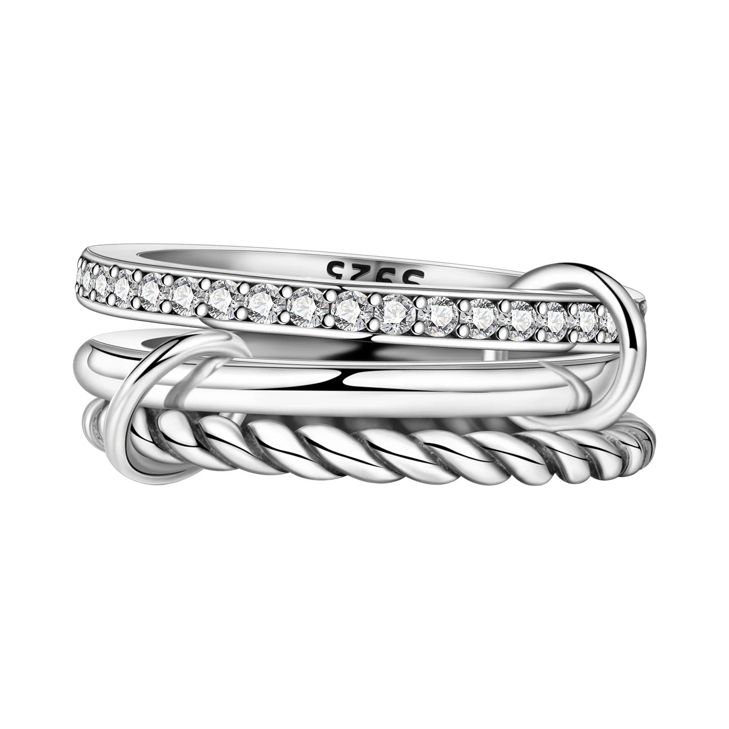 S925 Sterling Silver Vintage Pattern Closed Ring For Women
