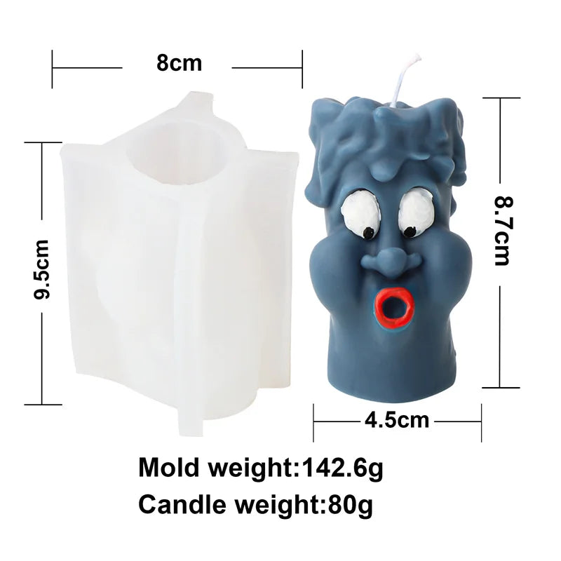 Funny Witch Broom Candle Molds Witchcraft or Halloween
