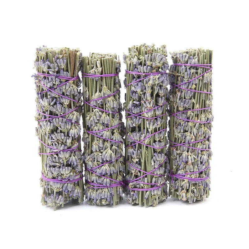 2026 Natural Dried Lavender Smudge Sticks, for Aromatherapy, Home Cleansing, Meditation, Spiritual Purification, Witchcraft 10CM