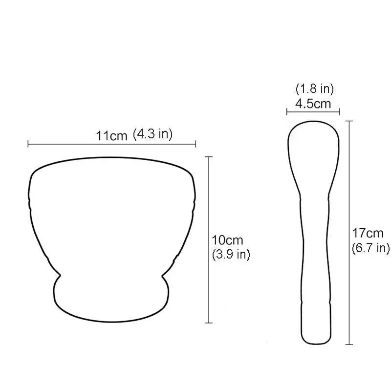 Resin Mortar and Pestle set Garlic Herb Spice Mixing Grinder Crusher Bowl Restaurant Kitchen Tools