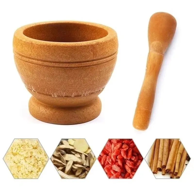 Resin Mortar and Pestle set Garlic Herb Spice Mixing Grinder Crusher Bowl Restaurant Kitchen Tools