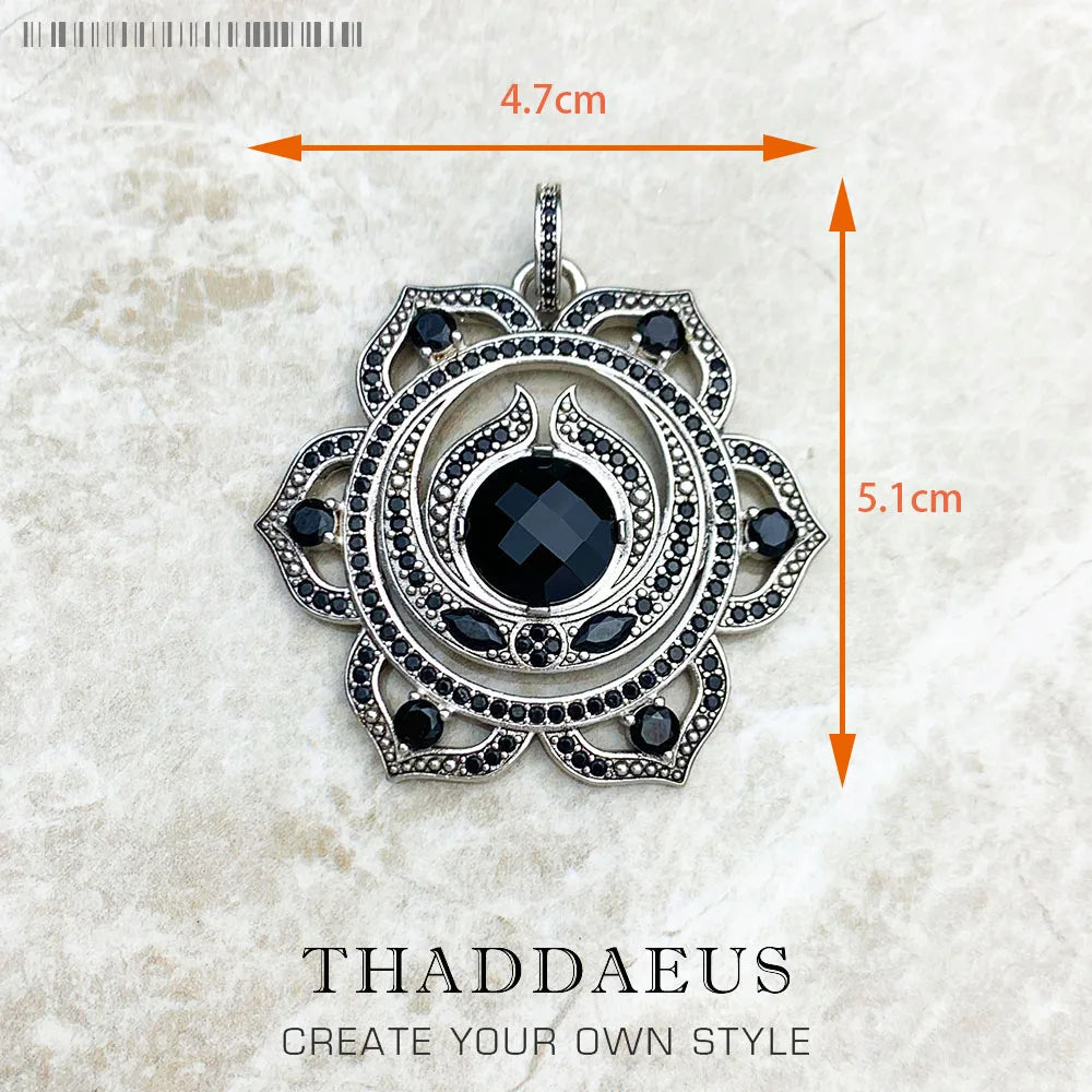 925 Sterling Silver Magical Amulet Mythical Aztec Compass Pendant Jewelry