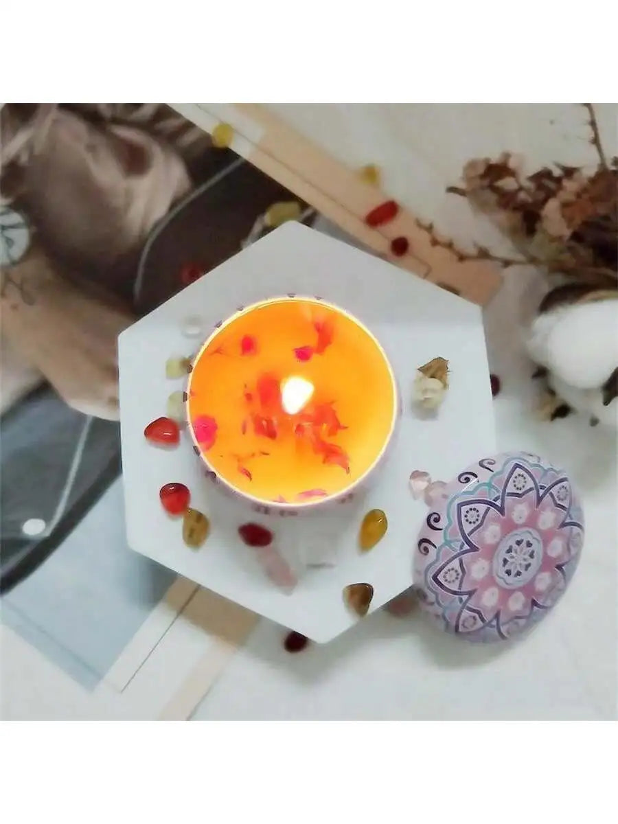 4 cans/set of hot melt wax aromatherapy set, homemade soy candle cup, flower candles for wedding and holiday decoration 4.4oz