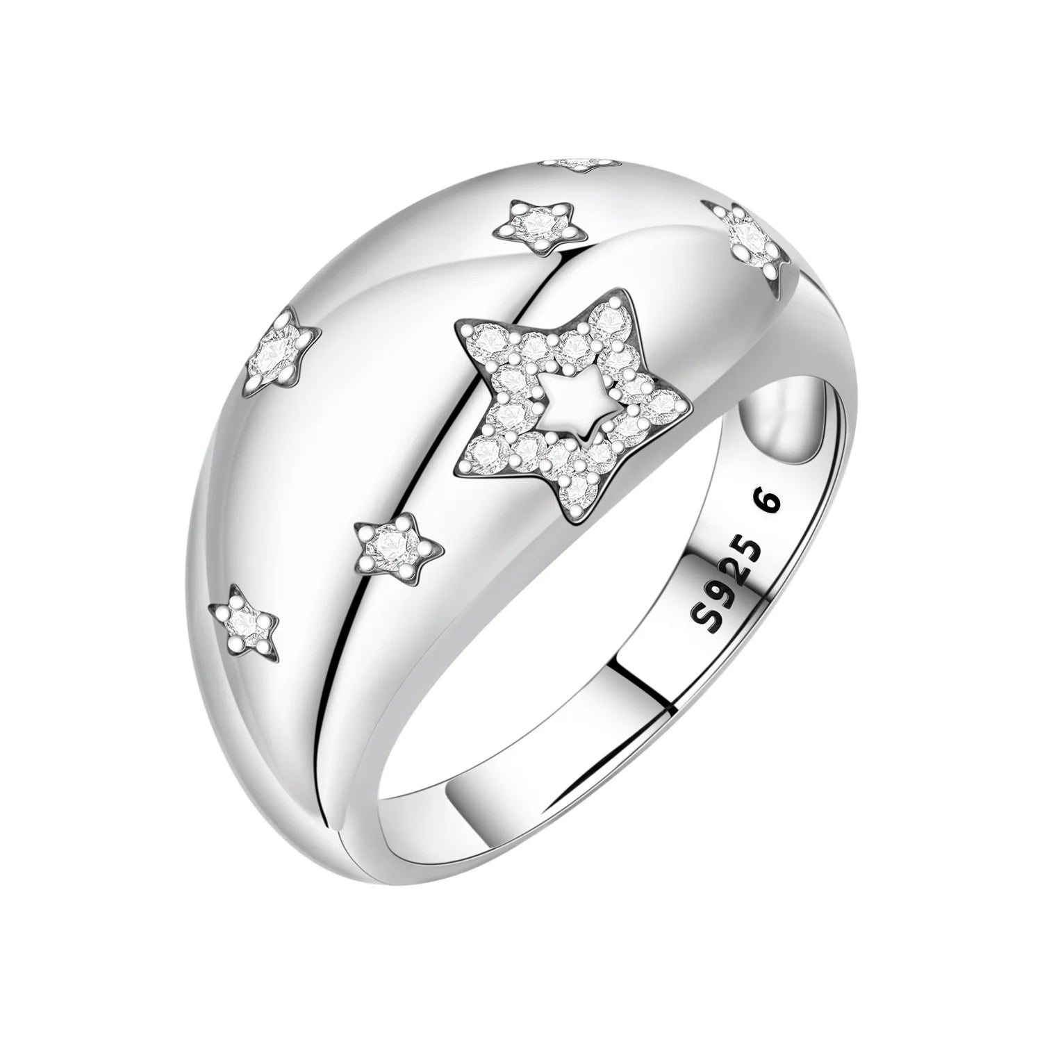 S925 Sterling Silver Vintage Pattern Closed Ring For Women