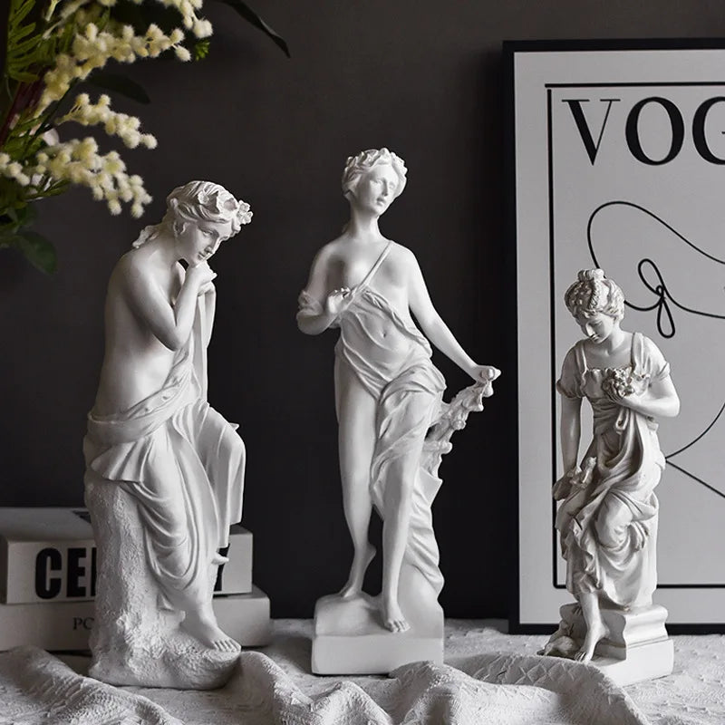 The Three Graces Statue Greece Antonio Canova Famous Sculpture Sexy Goddess Figure Crafts Home Living Room Hotel Decoration