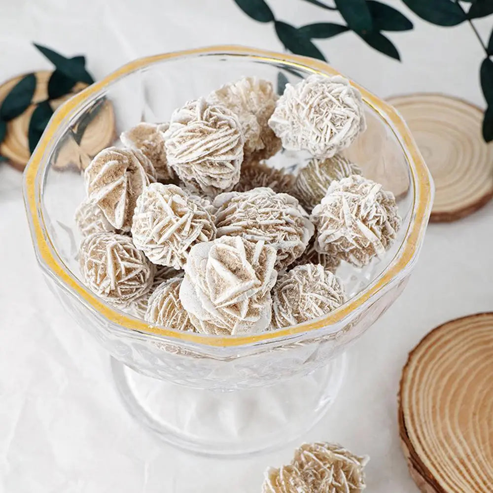 Desert Rose Crystal Stone Gypsum Rose Love Stone Sand Desert Rose Collectible Home Decoration Table Ornament Mineral Specimen