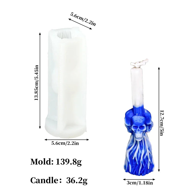 Funny Witch Broom Candle Molds Witchcraft or Halloween