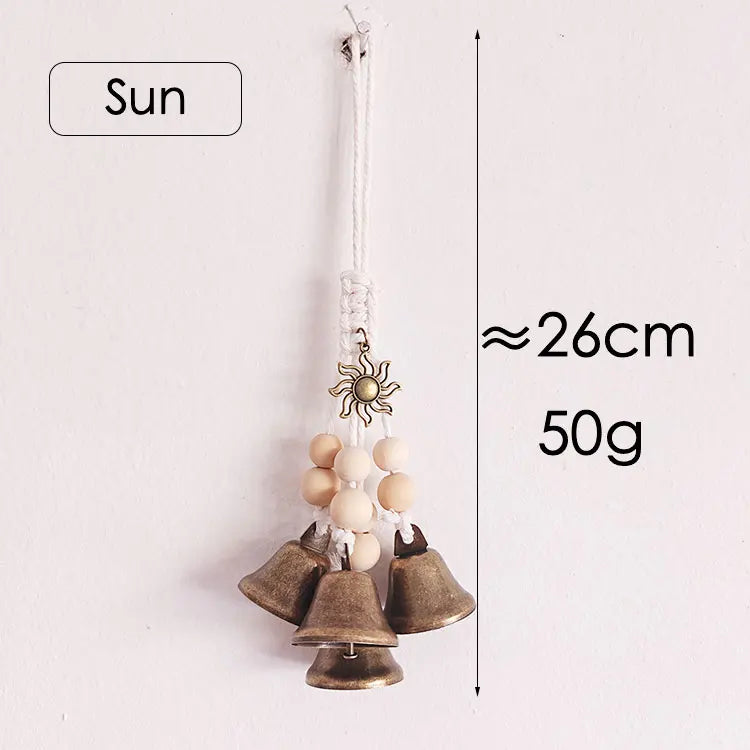 White Hanging Witch Bells for Door Protection Wiccan Pagan Decor Evil Ward & Negative Energy Shield  Handmade Folk Magic Charm