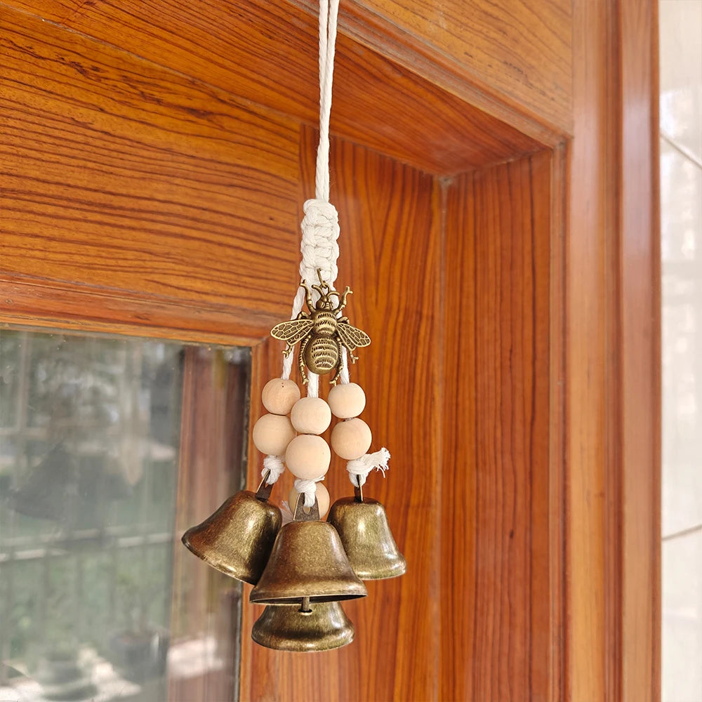 White Hanging Witch Bells for Door Protection Wiccan Pagan Decor Evil Ward & Negative Energy Shield  Handmade Folk Magic Charm