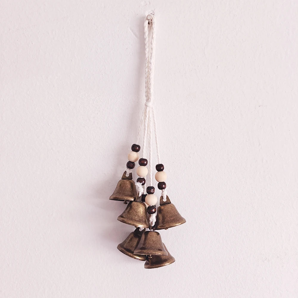 White Hanging Witch Bells for Door Protection Wiccan Pagan Decor Evil Ward & Negative Energy Shield  Handmade Folk Magic Charm