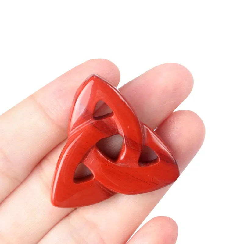 **Enchanted Celtic Knot Natural Stone Crystal & Chakra Stone Ornament**