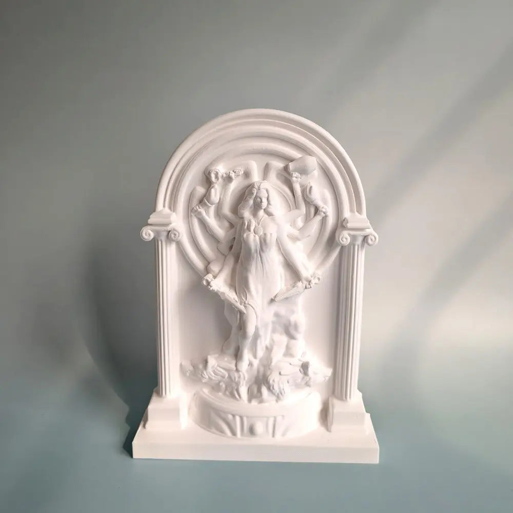 Triple Goddess Hecate Statue Plaster Relief Shrine Sculpture for Home Altar Bedroom Bookshelf Decor Greek Mythology Witch Gift Ritual