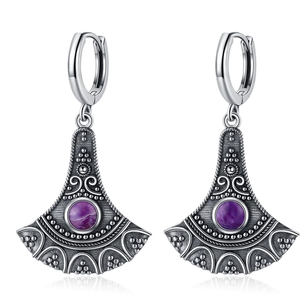 Long Natural Kyanite Earrings S925 Silver for Women