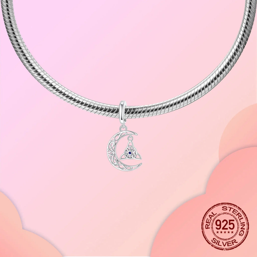 925 Sterling Silver Mysterious and retro Celtic style patterns Pendant Charm Fit Original Charm Bracelets Women DIY Jewelry Gift