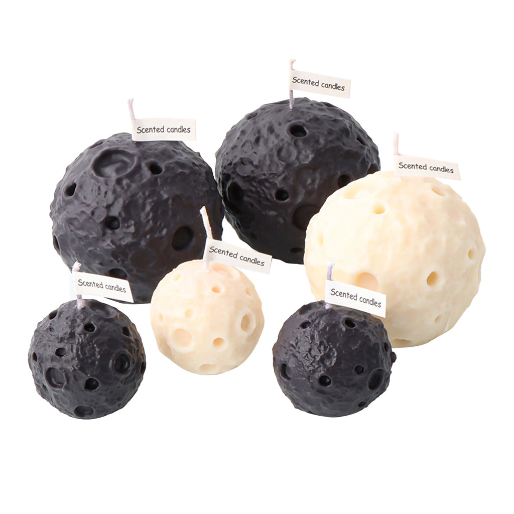 Creative Gifts Moon Shaped Scented Soy Wax Candle Set Perfect Family Bedroom Decoration Handmade Gifts
