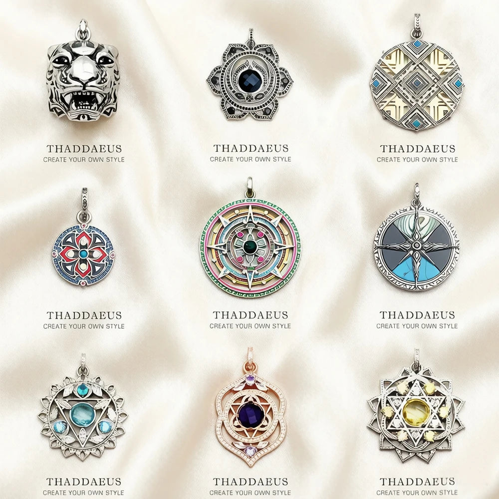 925 Sterling Silver Magical Amulet Mythical Aztec Compass Pendant Jewelry