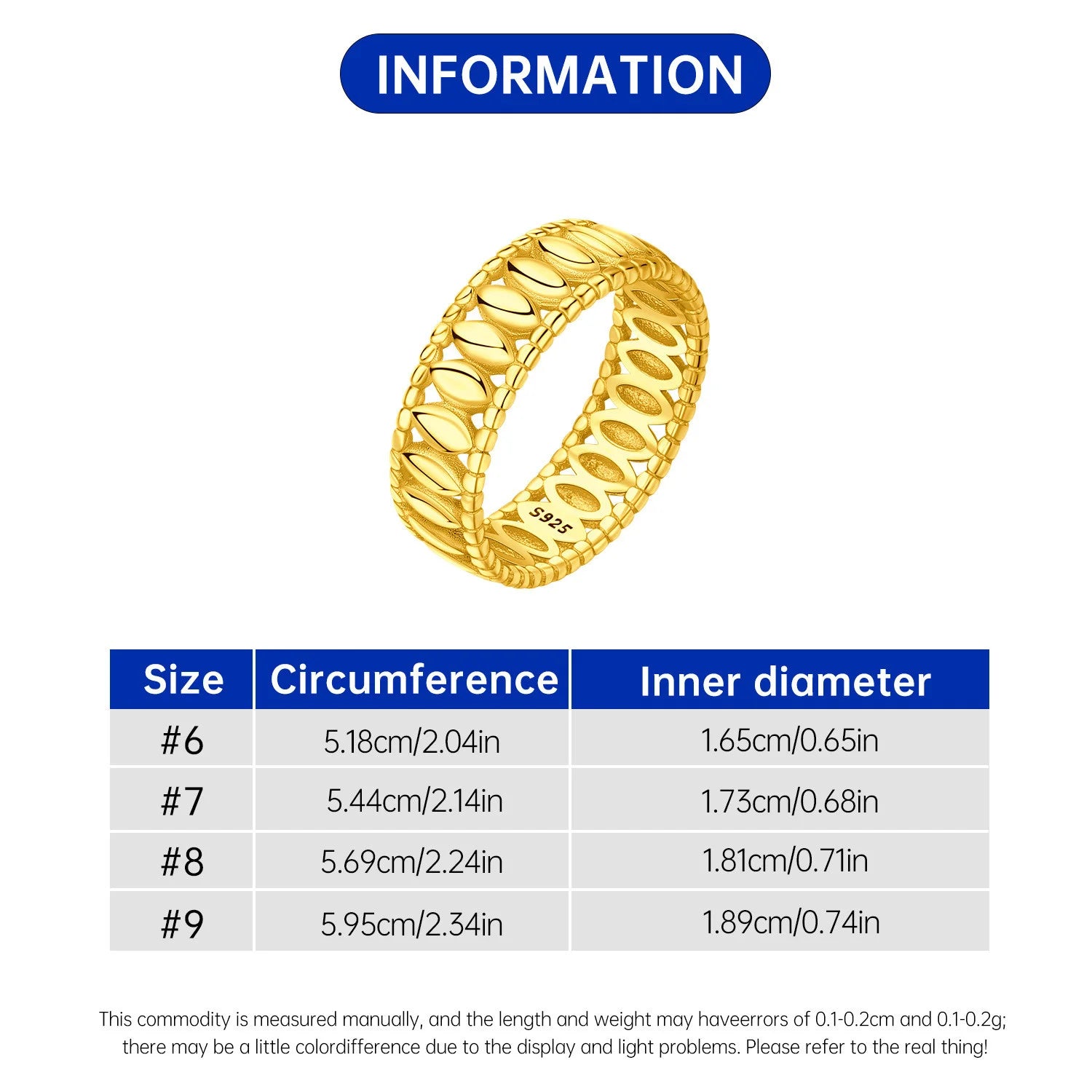 S925 Sterling Silver Vintage Pattern Closed Ring For Women