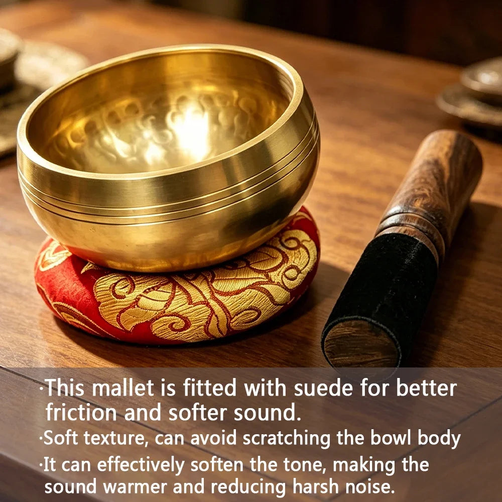 Nepalese Singing Bowl Set Authentic Handcrafted Mindfulness Meditation Holistic Sound 7 Chakra Healing