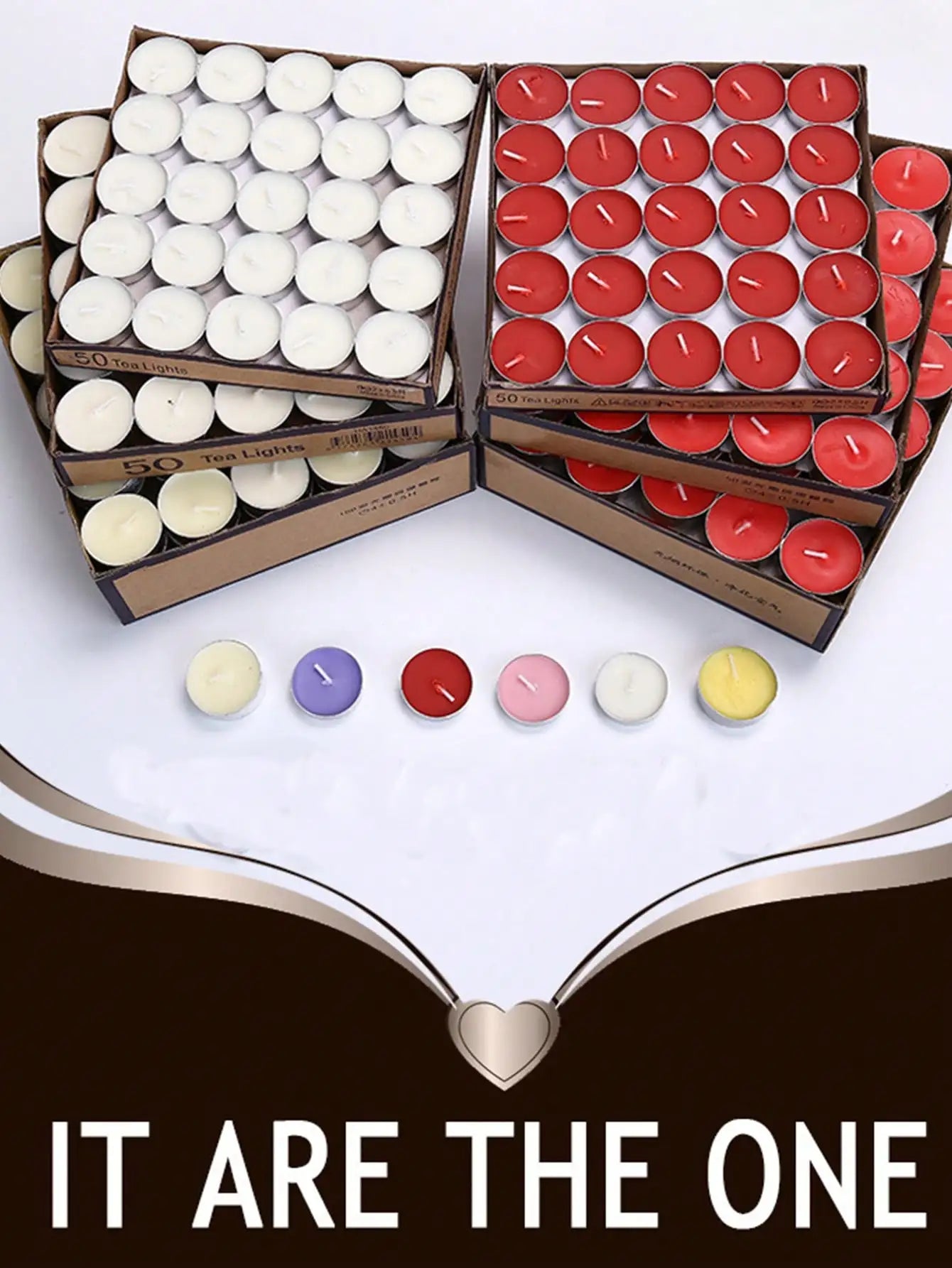 50PCS of Smokeless Tea Candles for Witchcraft, Rituals, Wedding, Birthday, Odorless Floating Wax, Bulk Wholesale