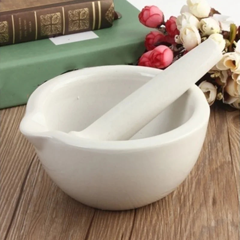 6ml Mini Porcelain Mortar and Pestle Mixing Grinding Bowl Set