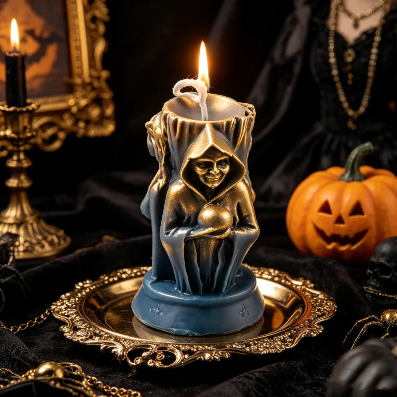 3D Triple Goddess Witch Silicone Candle Mold Maiden Mother Crone Mold for DIY Candle Soap Resin Halloween Witchcraft Ritual Home Decor