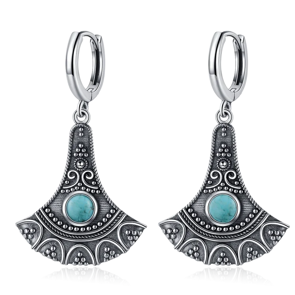 Long Natural Kyanite Earrings S925 Silver for Women