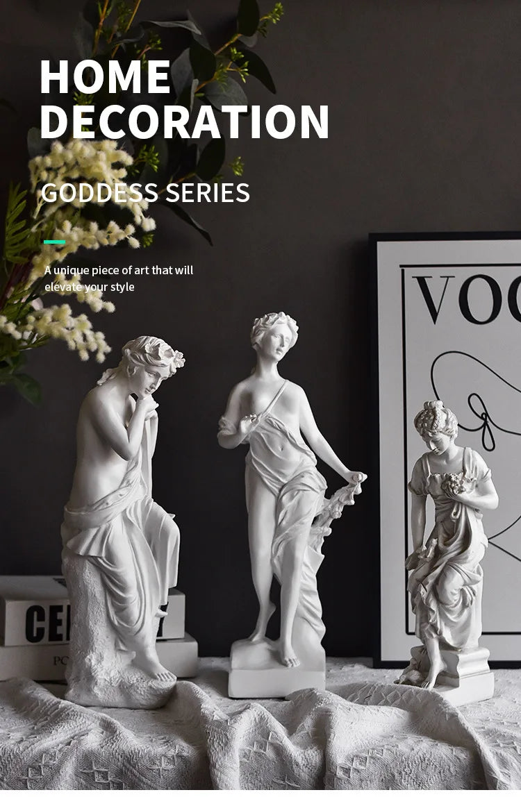 The Three Graces Statue Greece Antonio Canova Famous Sculpture Sexy Goddess Figure Crafts Home Living Room Hotel Decoration
