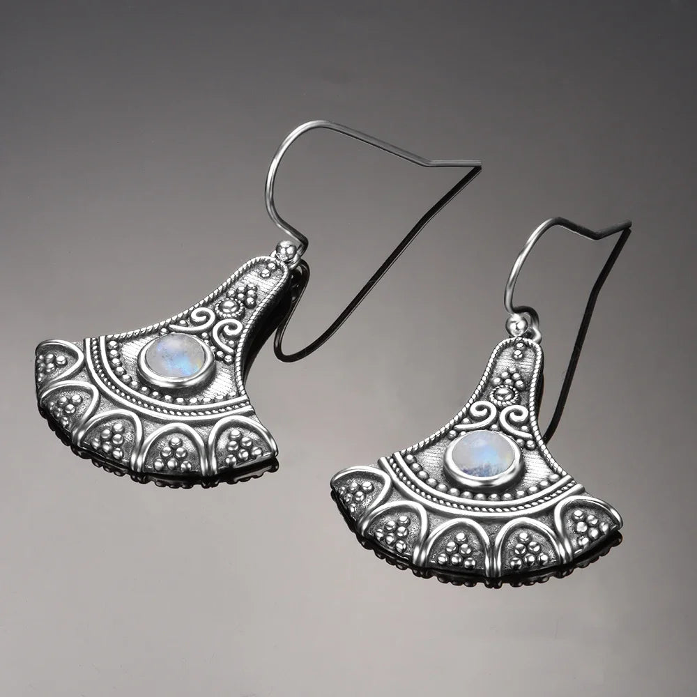 Long Natural Kyanite Earrings S925 Silver for Women