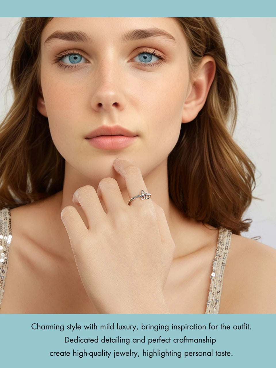 925 Sterling Silver Vintage Celtic Knot Open Ring For Good Luck Witch Knot Adjustable Rings Amulet Jewelry