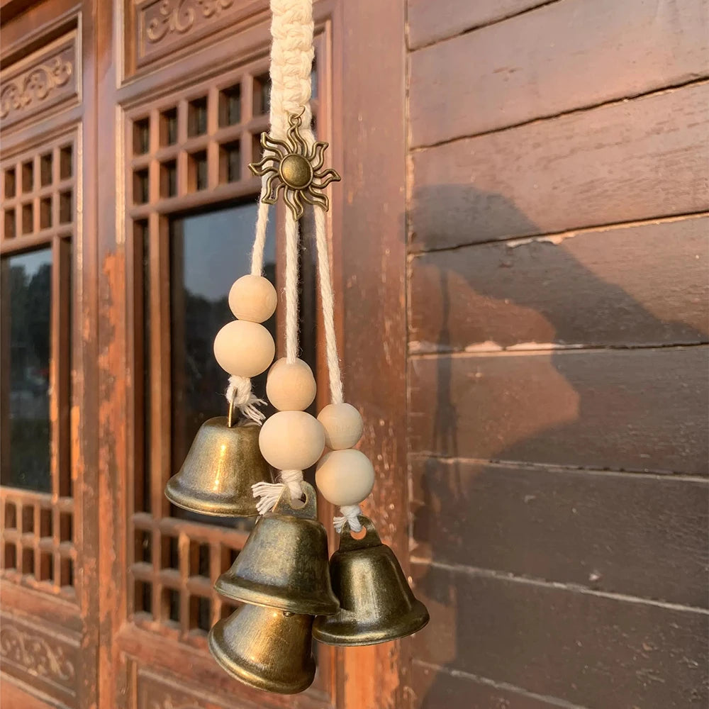 White Hanging Witch Bells for Door Protection Wiccan Pagan Decor Evil Ward & Negative Energy Shield  Handmade Folk Magic Charm