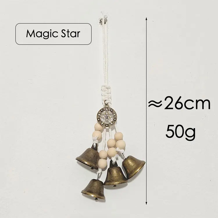 White Hanging Witch Bells for Door Protection Wiccan Pagan Decor Evil Ward & Negative Energy Shield  Handmade Folk Magic Charm