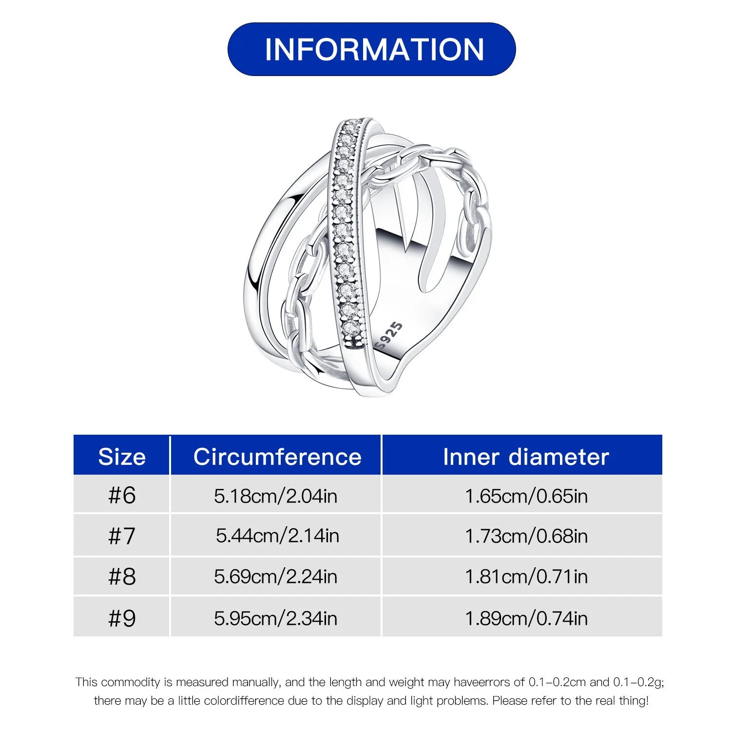 S925 Sterling Silver Vintage Pattern Closed Ring For Women