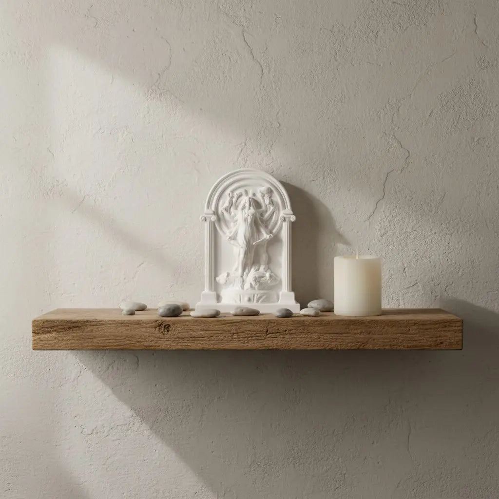 Triple Goddess Hecate Statue Plaster Relief Shrine Sculpture for Home Altar Bedroom Bookshelf Decor Greek Mythology Witch Gift Ritual