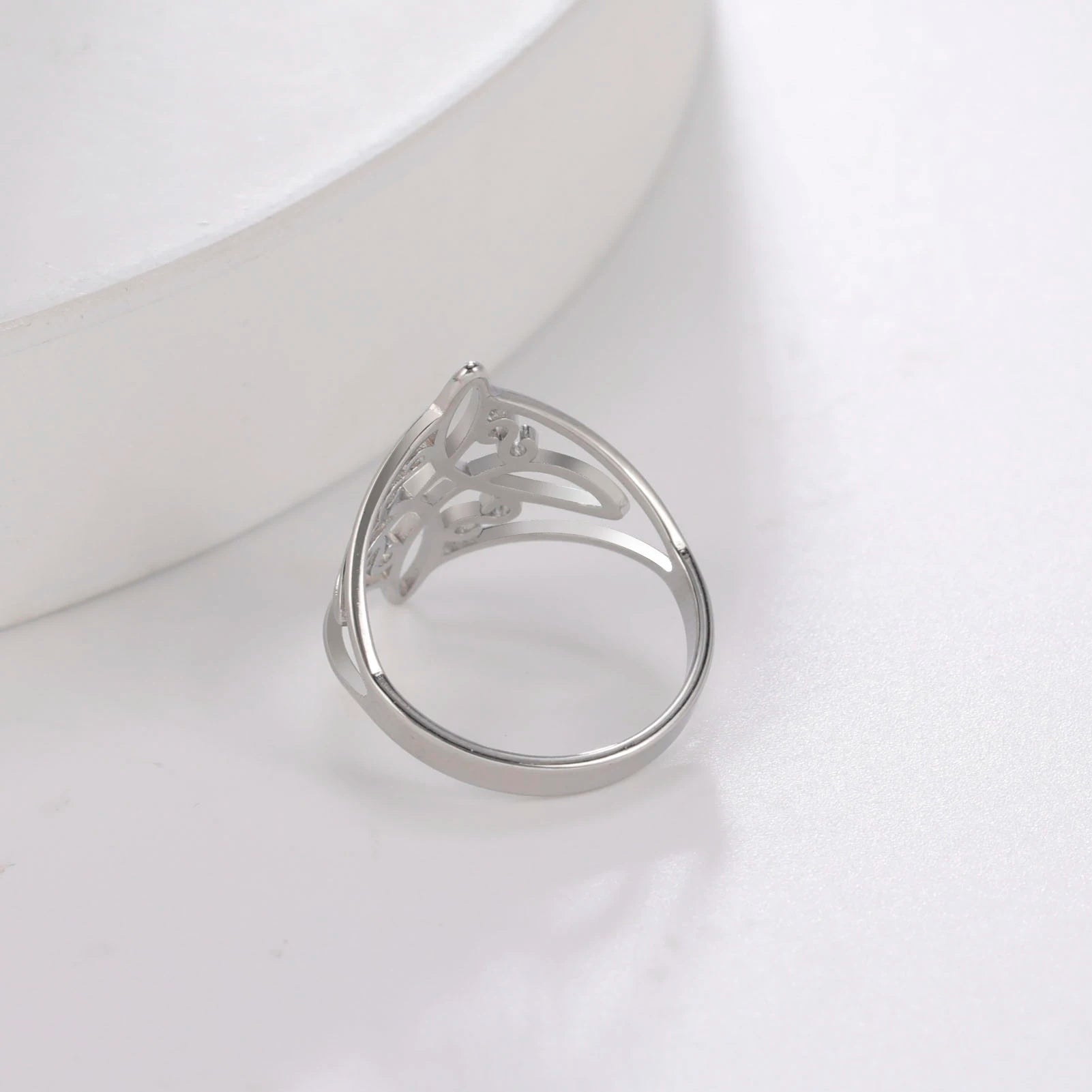 Witch Knot Stainless Steel Ring Wiccan Cross Celtics Knot Witchcraft Good Luck Protection