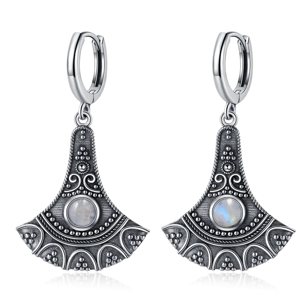 Long Natural Kyanite Earrings S925 Silver for Women