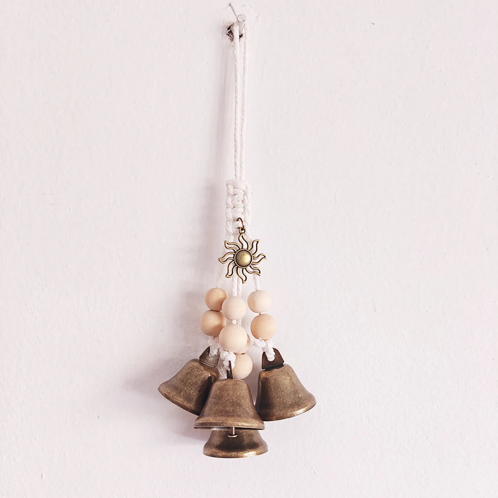 White Hanging Witch Bells for Door Protection Wiccan Pagan Decor Evil Ward & Negative Energy Shield  Handmade Folk Magic Charm