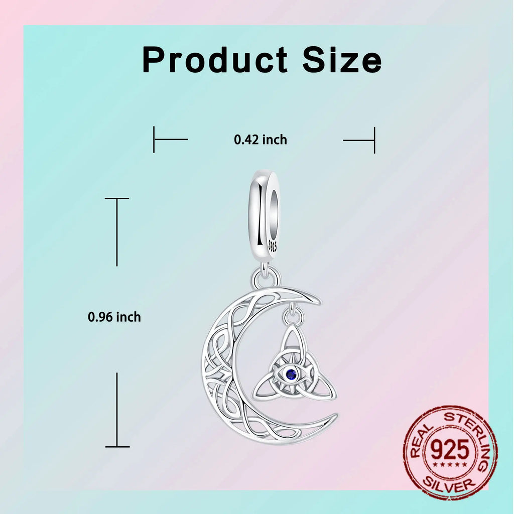 925 Sterling Silver Mysterious and retro Celtic style patterns Pendant Charm Fit Original Charm Bracelets Women DIY Jewelry Gift